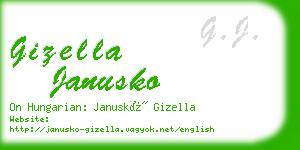 gizella janusko business card